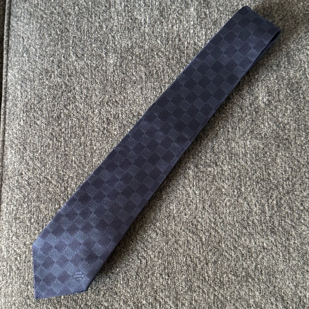 Louis Vuitton Checkered Blue Tie